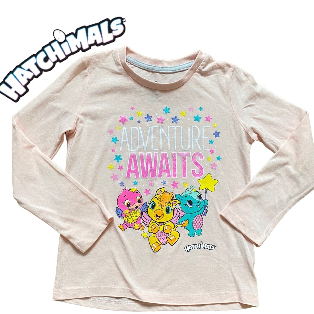 🍒 4/$20 HATCHIMALS 🐣 Girls Long-Sleeved Top XS 4-5